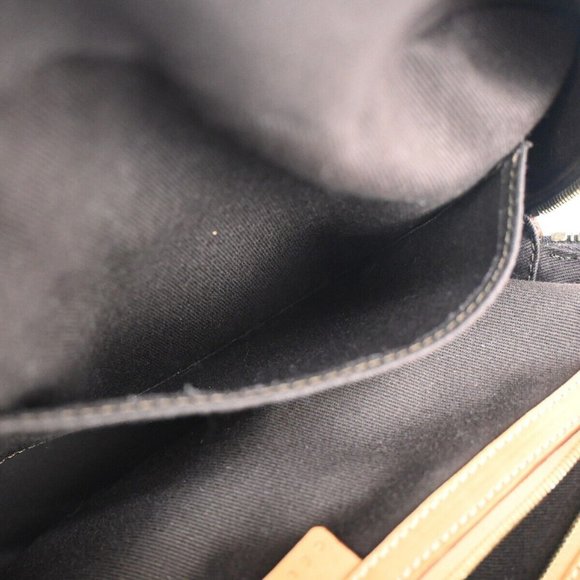 Auth CELINE Macadam Pattern Hand Bag PVC Leather Brown Gold Made In Italy - Picture 6 of 16